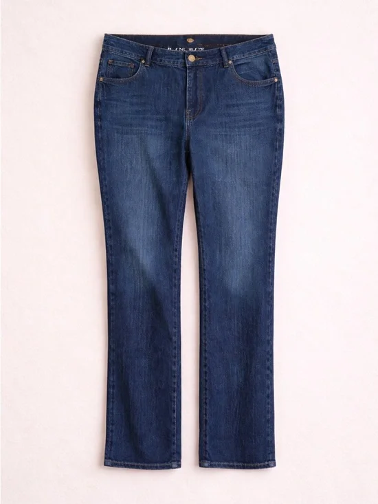 Lane Bryant Genius Fit Straight Jeans 26W Average Dark Wash Stretch Plus Size - Picture 1 of 13